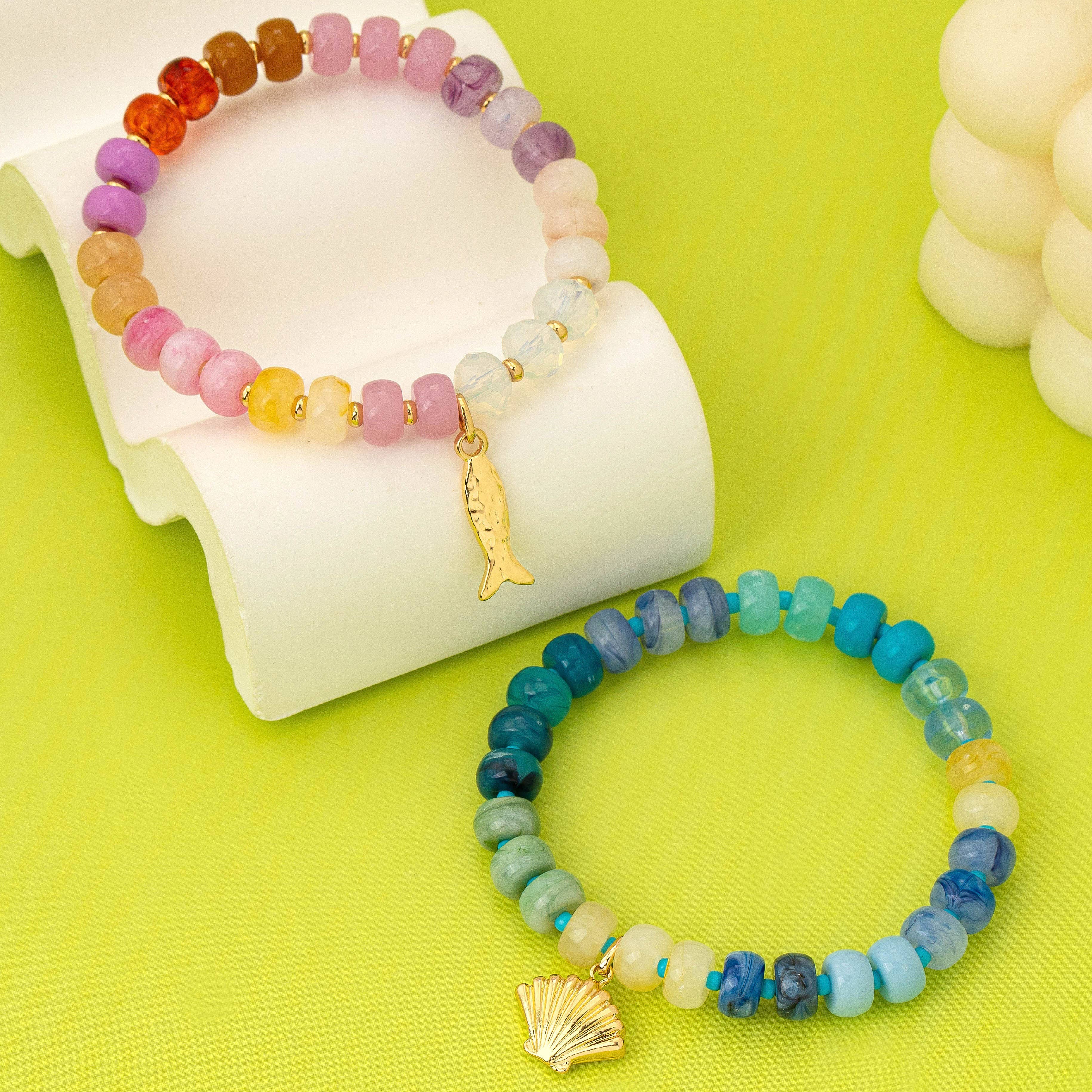 Nautical Multi-Color Beaded Bracelet Set | 80B1703
