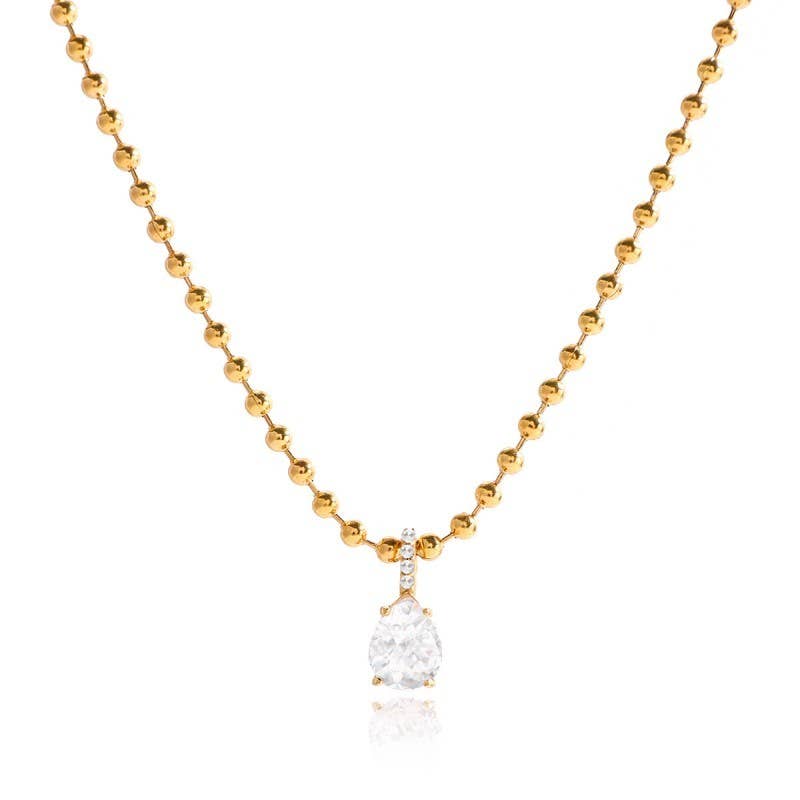 18K STAINLESS STEEL TARNISH FREE SQUARE NECKLACE | 40NK9675