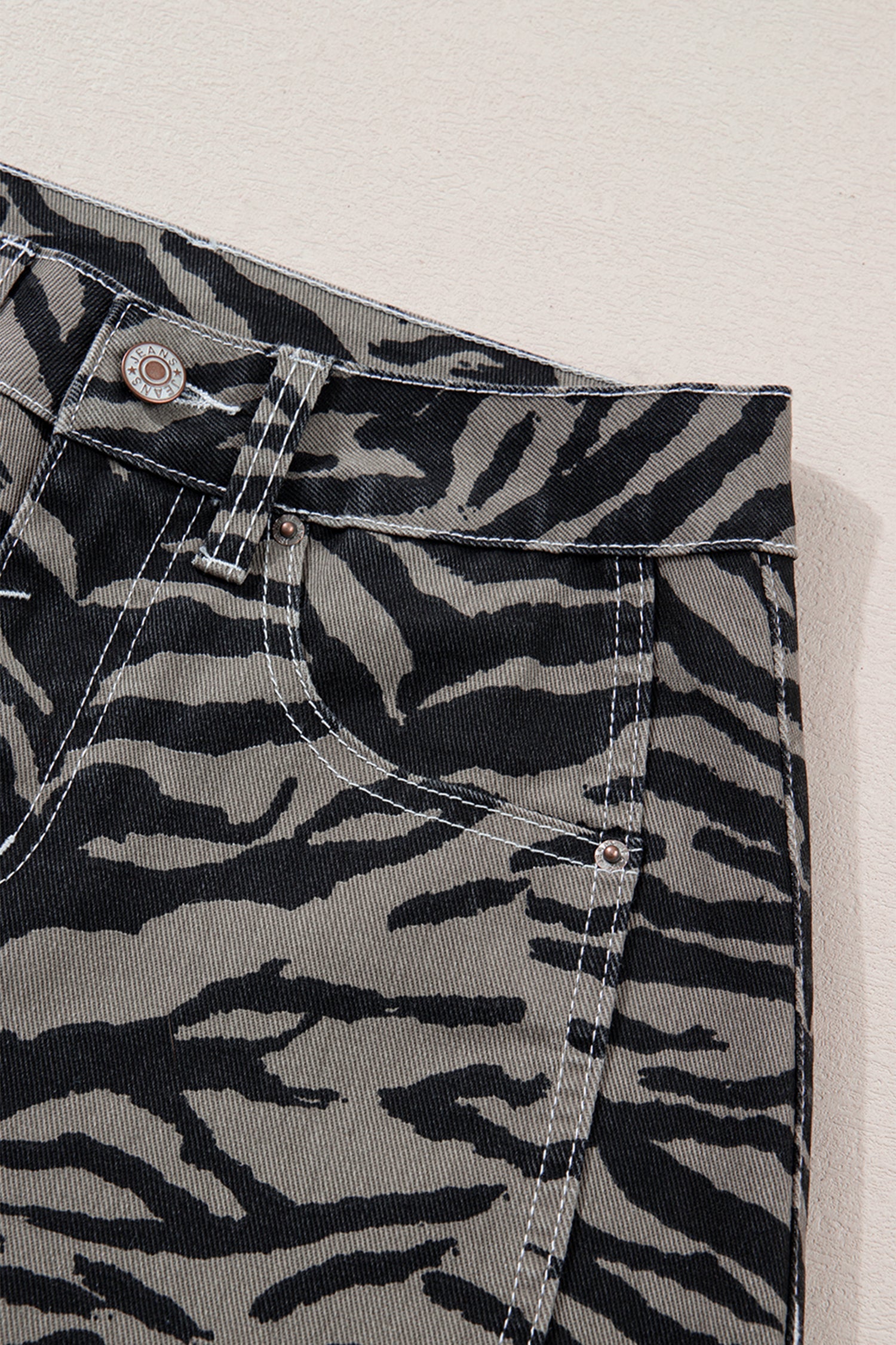 Hunter Printed Wide Leg Jeans
