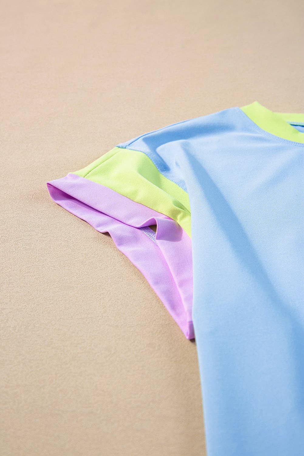 PRE-ORDER: Multicolor Color Block Detail Casual Two-piece Set