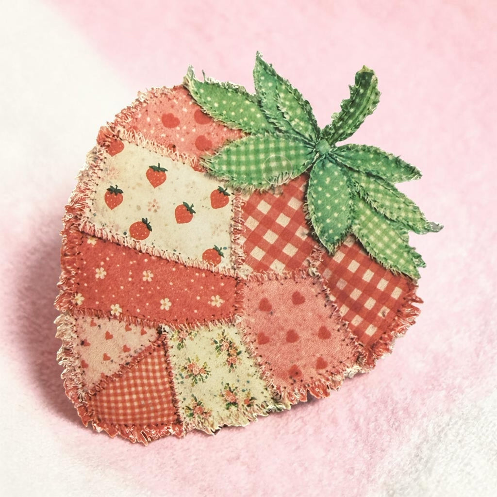 Strawberry Patchwork Freshie ~