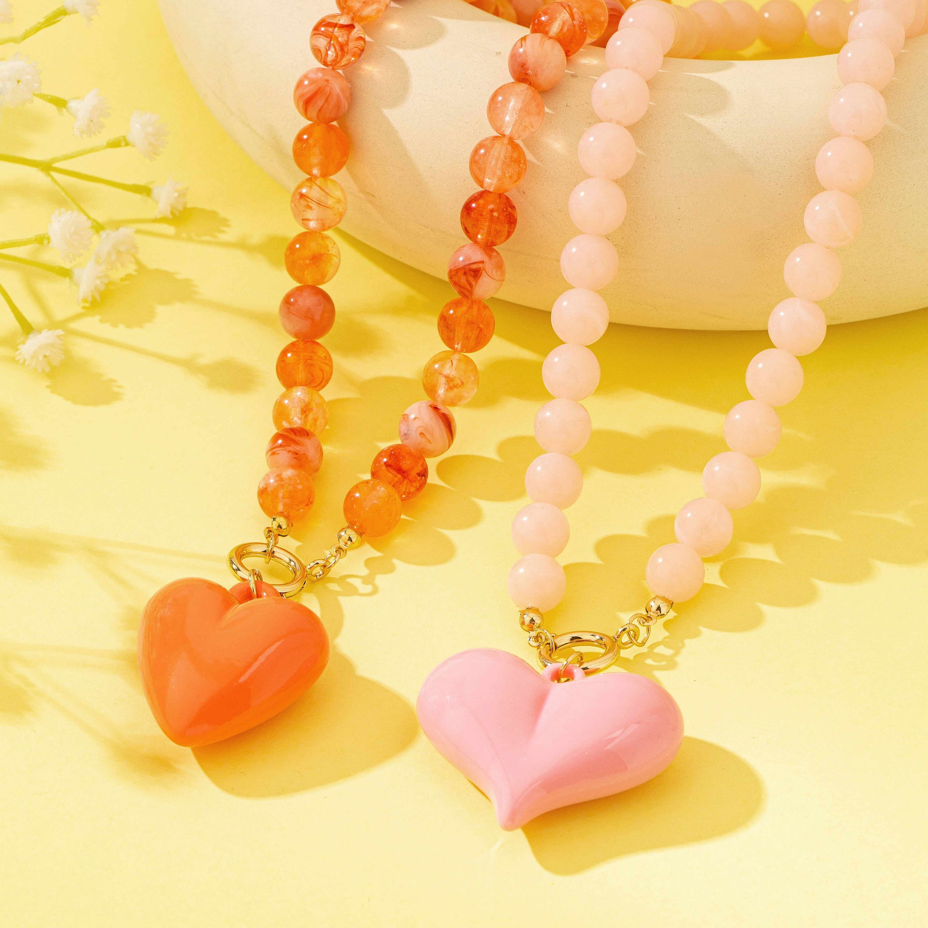 Sweetheart Beaded Heart Necklaces | 80N92994