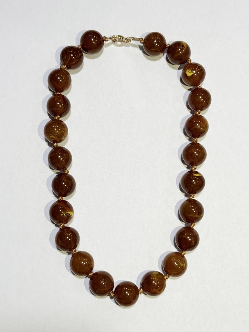 NATURAL STONE AGATE GLASS STAINLESS STEEL NECKLACE| 40NK9627