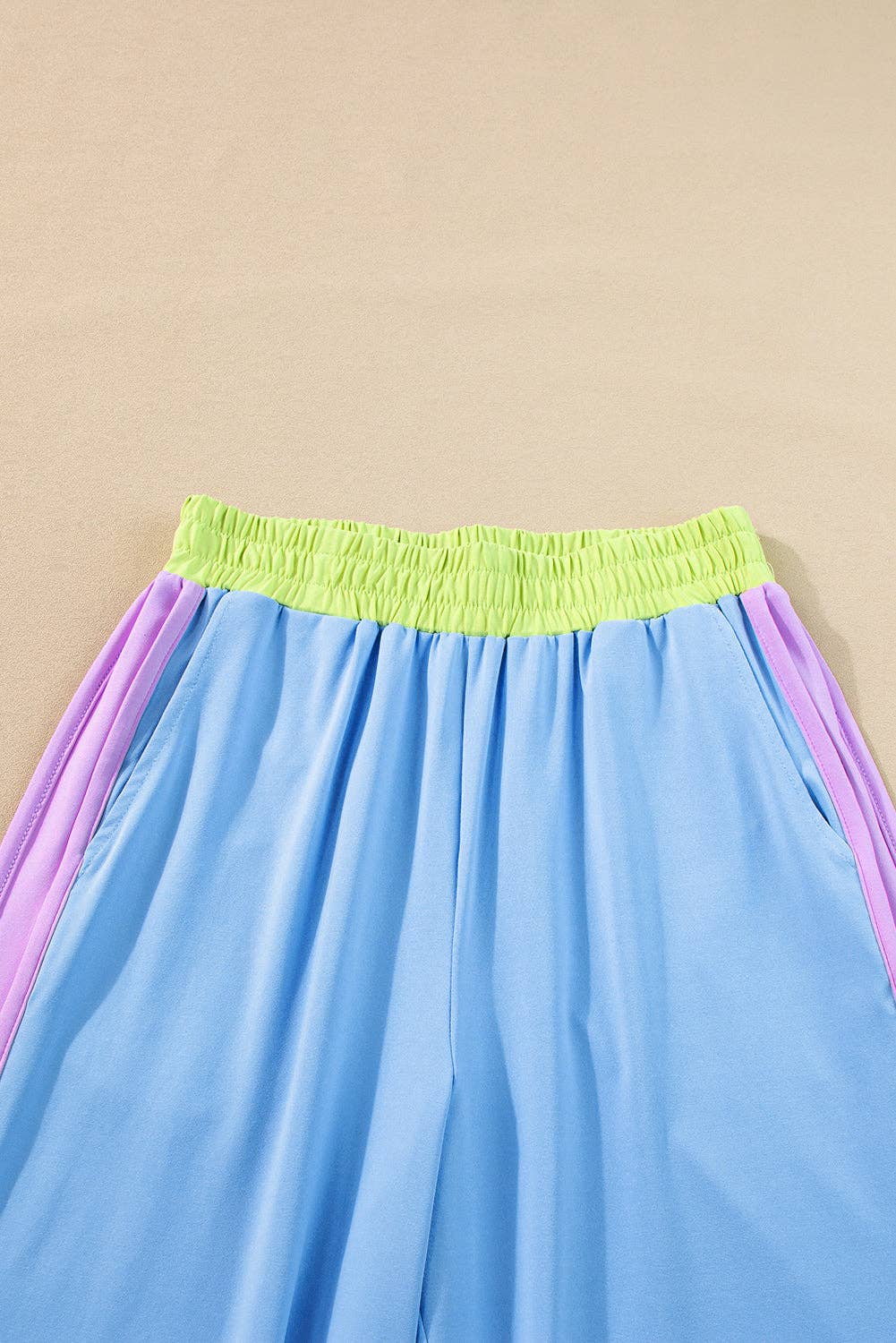 PRE-ORDER: Multicolor Color Block Detail Casual Two-piece Set