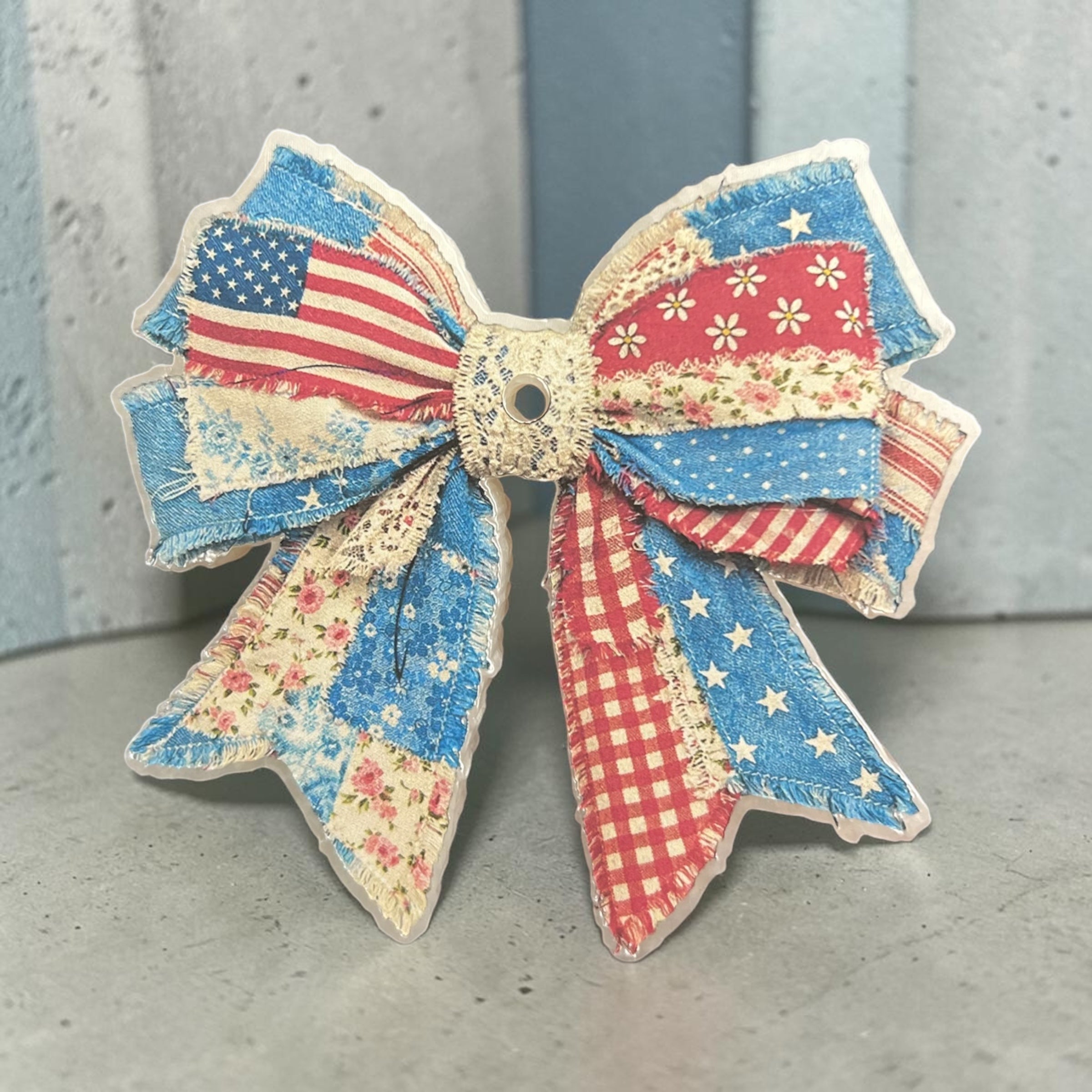 Patchwork Bow Freshie ~